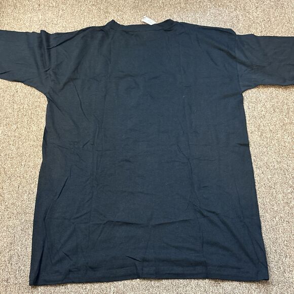 Vintage 90s Valentines Heart Black T-Shirt OS NWT Dead stock NOS - Picture 7 of 7